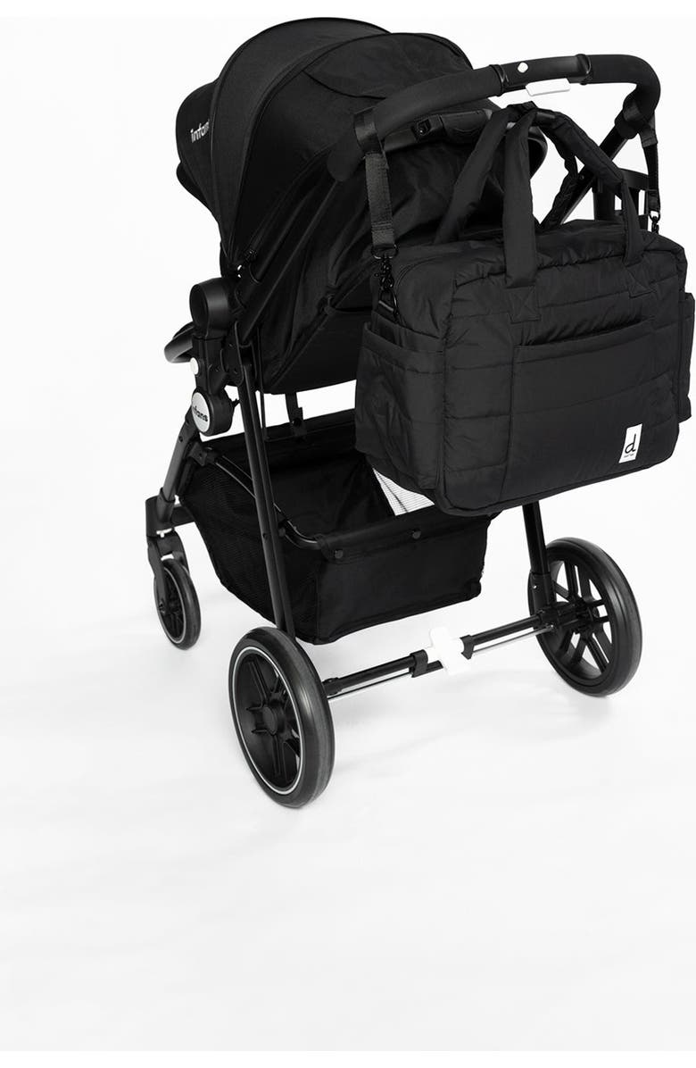 Deux par Deux Water-Repellent Changing Mat Diaper Bag, Alternate, color, Black