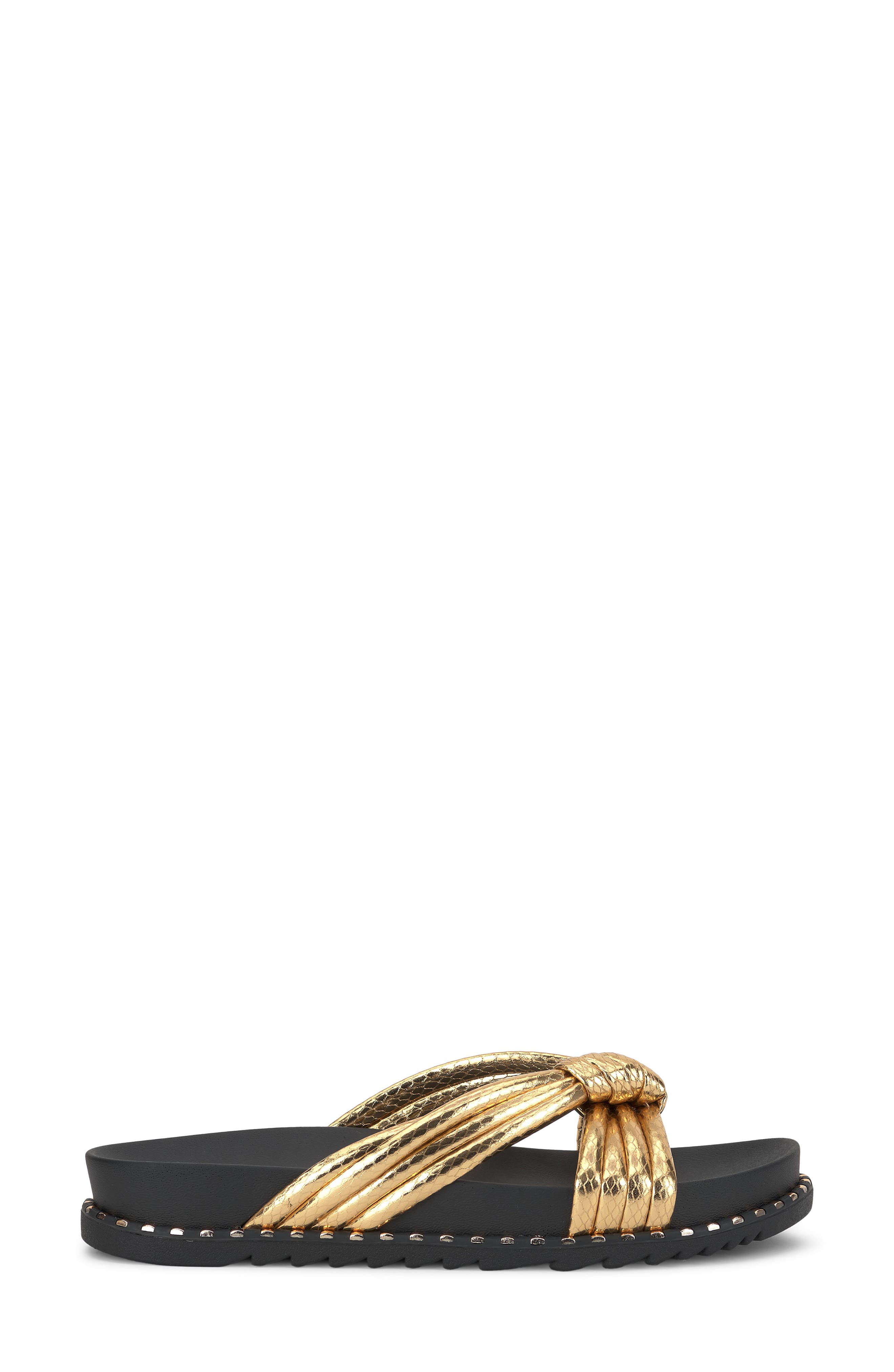 Cilleva Slide Sandal, Alternate, color, GOLD/ GOLD