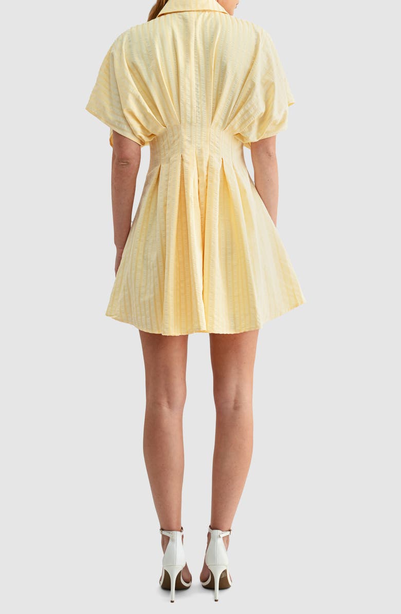 Mila Mae Dolman Sleeve Minidress, Alternate, color, Yellow Stripe