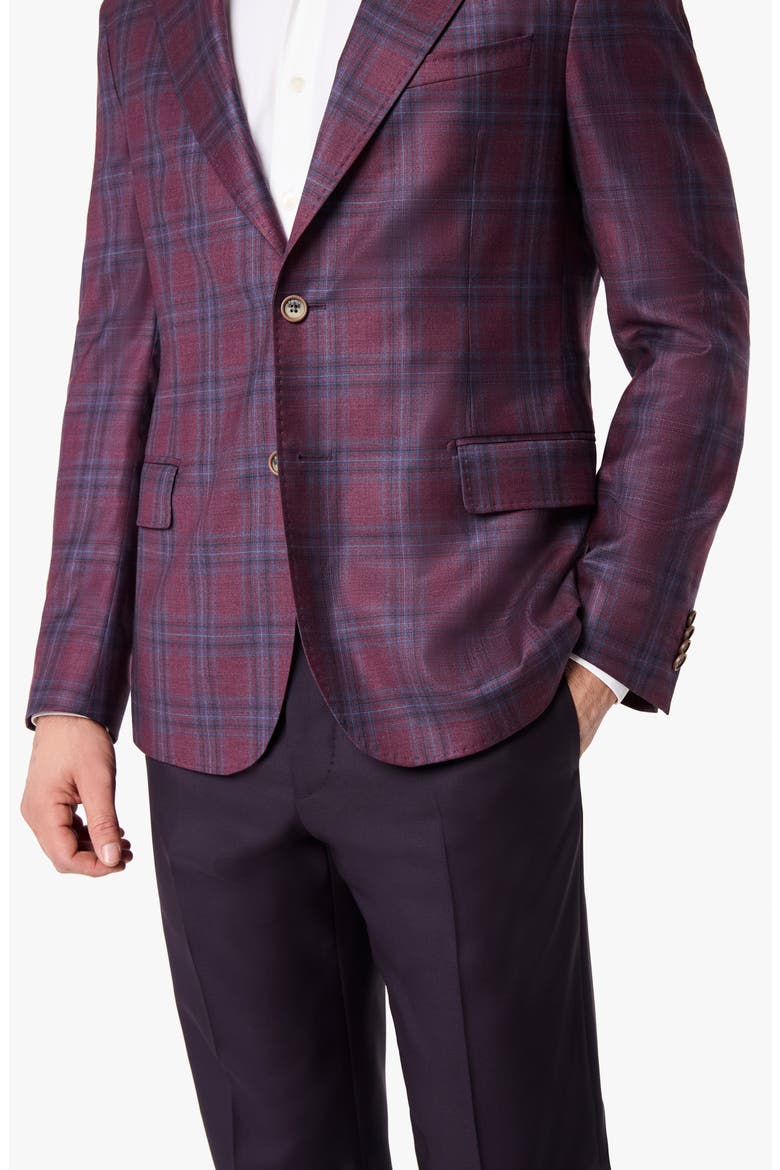 Treviso Red & Blue Plaid Wool Sport Coat, Alternate, color, TUSCAN RED