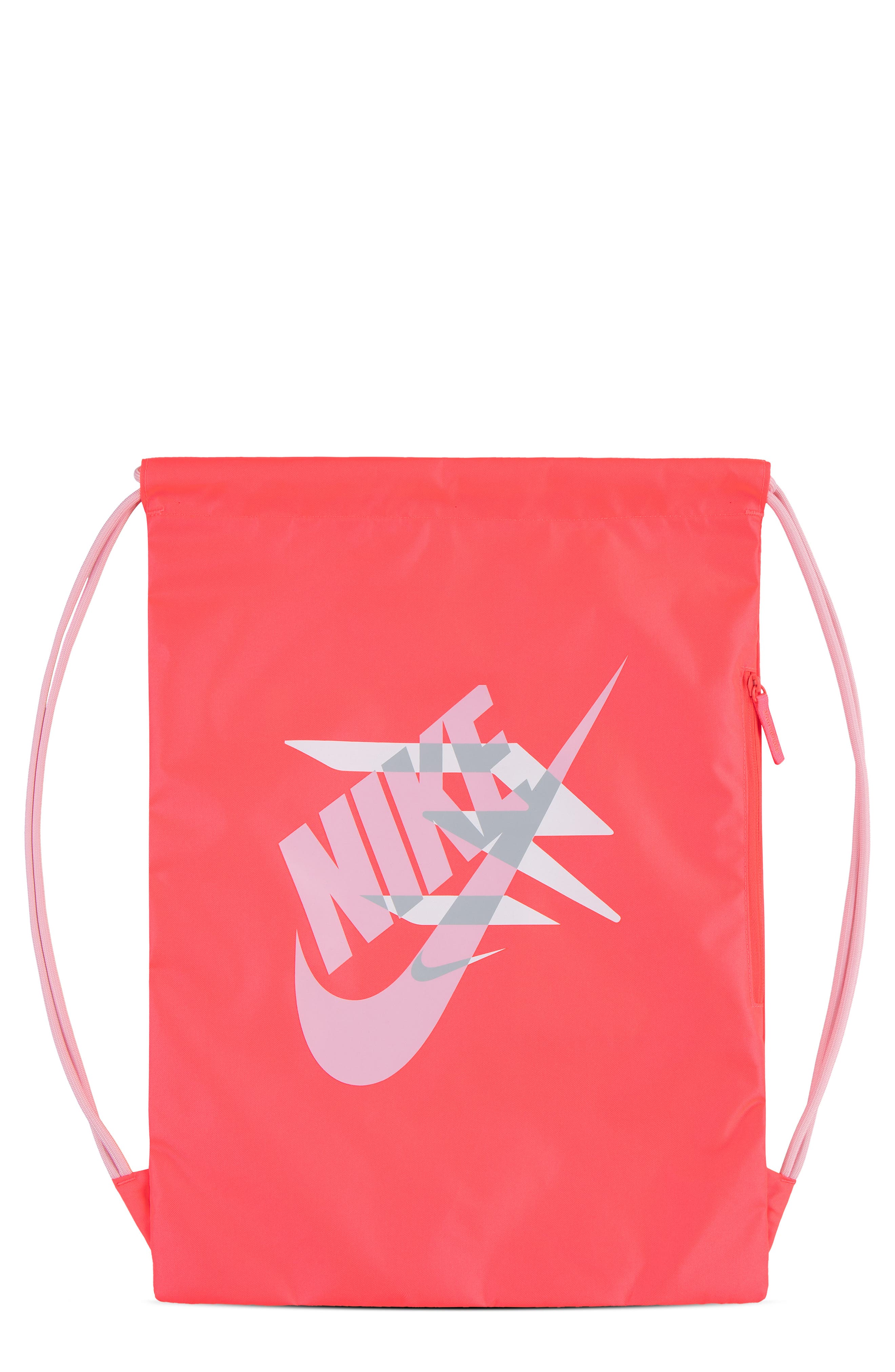 3 Brand Kids' Core Gym Sack Backpack, Main, color, Racer Pink