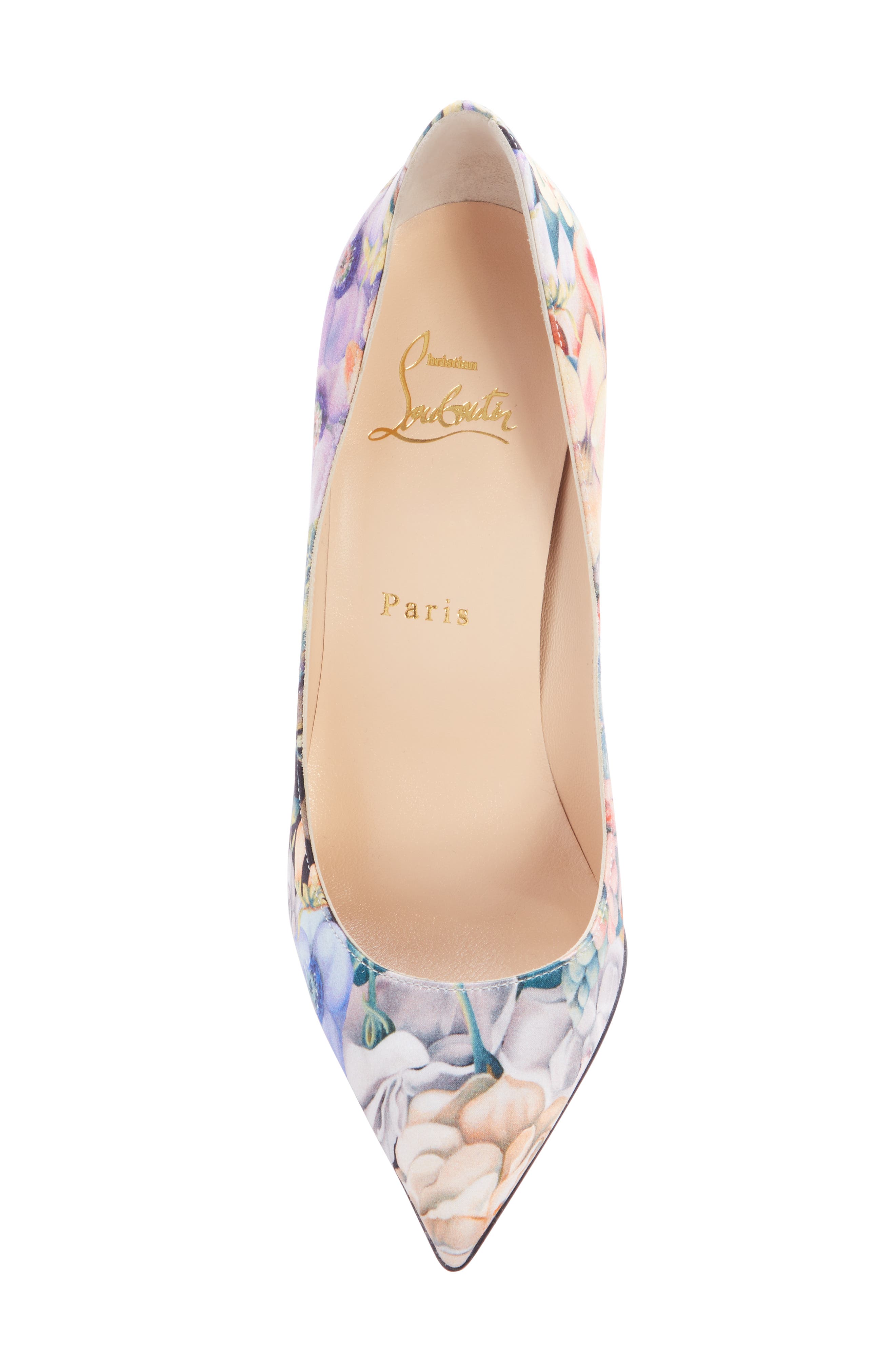 Christian Louboutin Pigalle Follies Floral Silk Pump, Alternate, color, 
