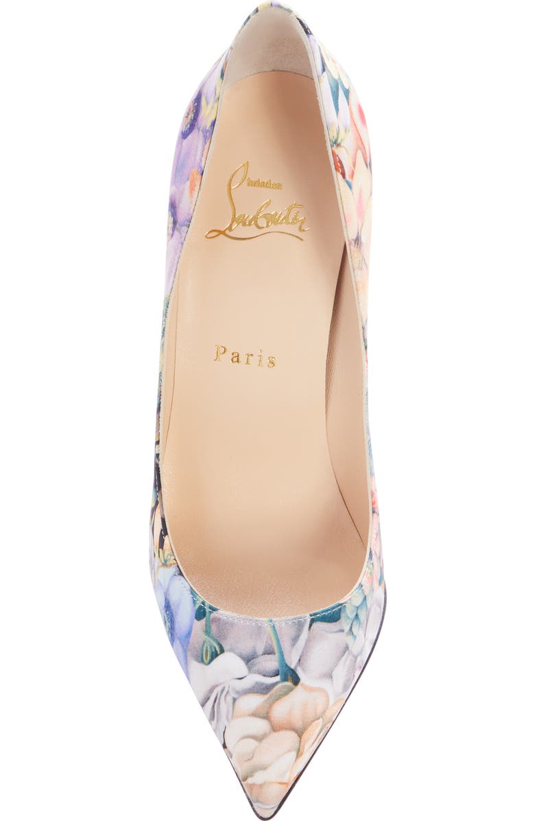 Christian Louboutin Pigalle Follies Floral Silk Pump, Alternate, color,