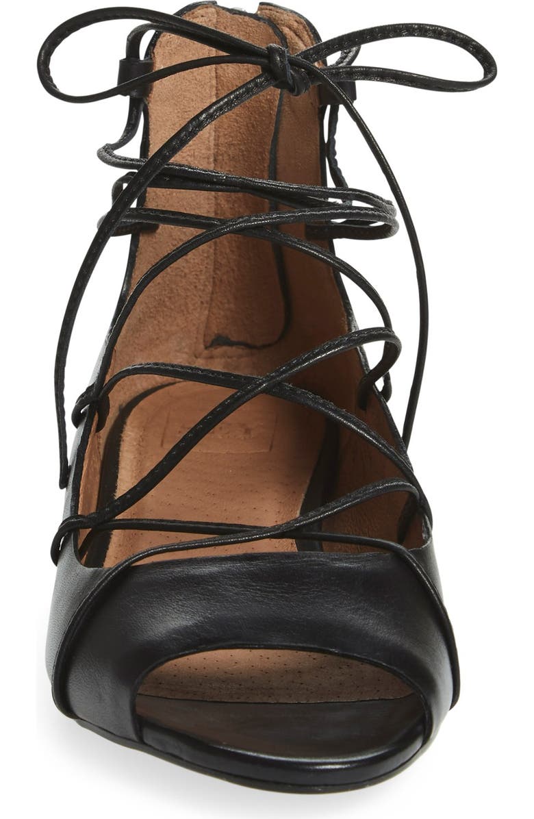 Seychelles SEY Collection 'Enamour' Open Toe Ghillie Flat, Alternate, color,