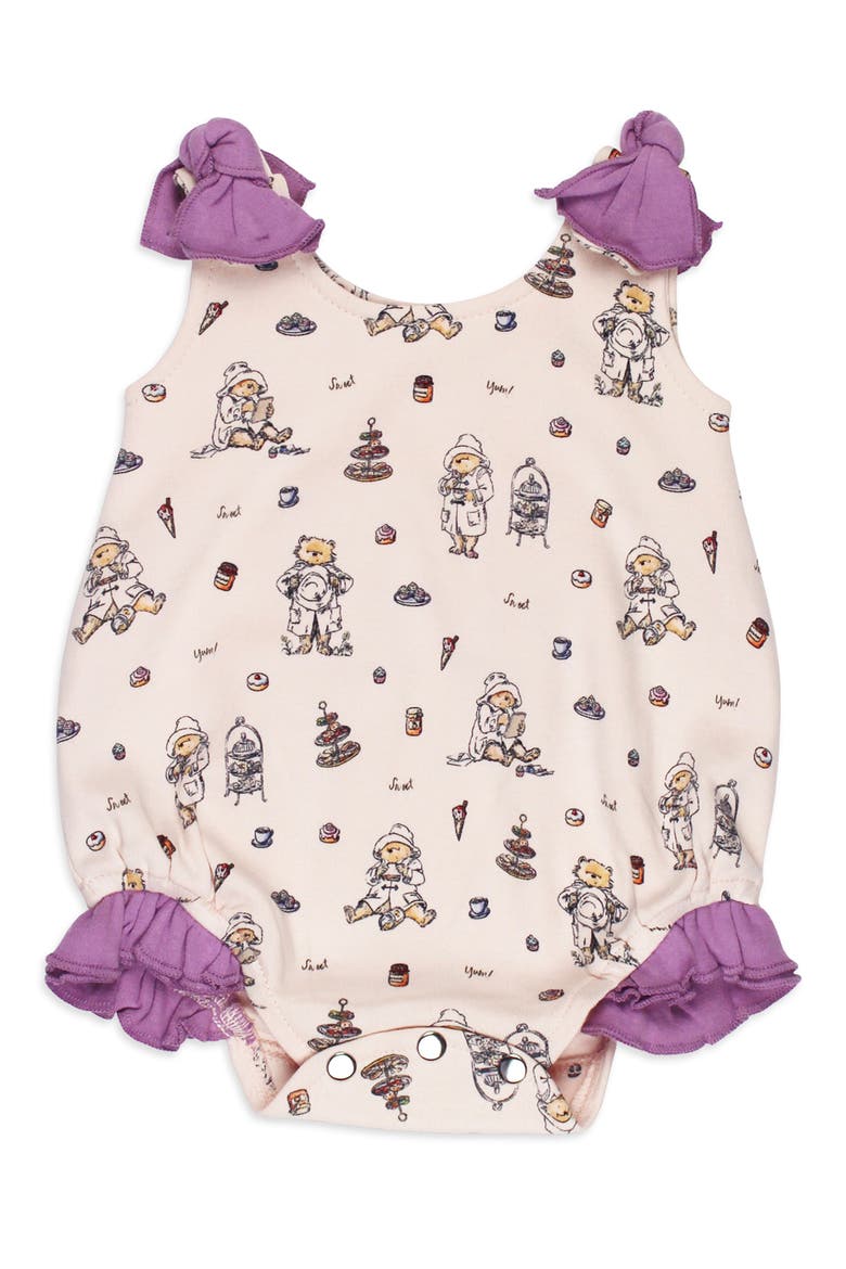 x Paddington Bear™ Organic Cotton Ruffle Bodysuit, Main, color, SWEET PADDINGTON