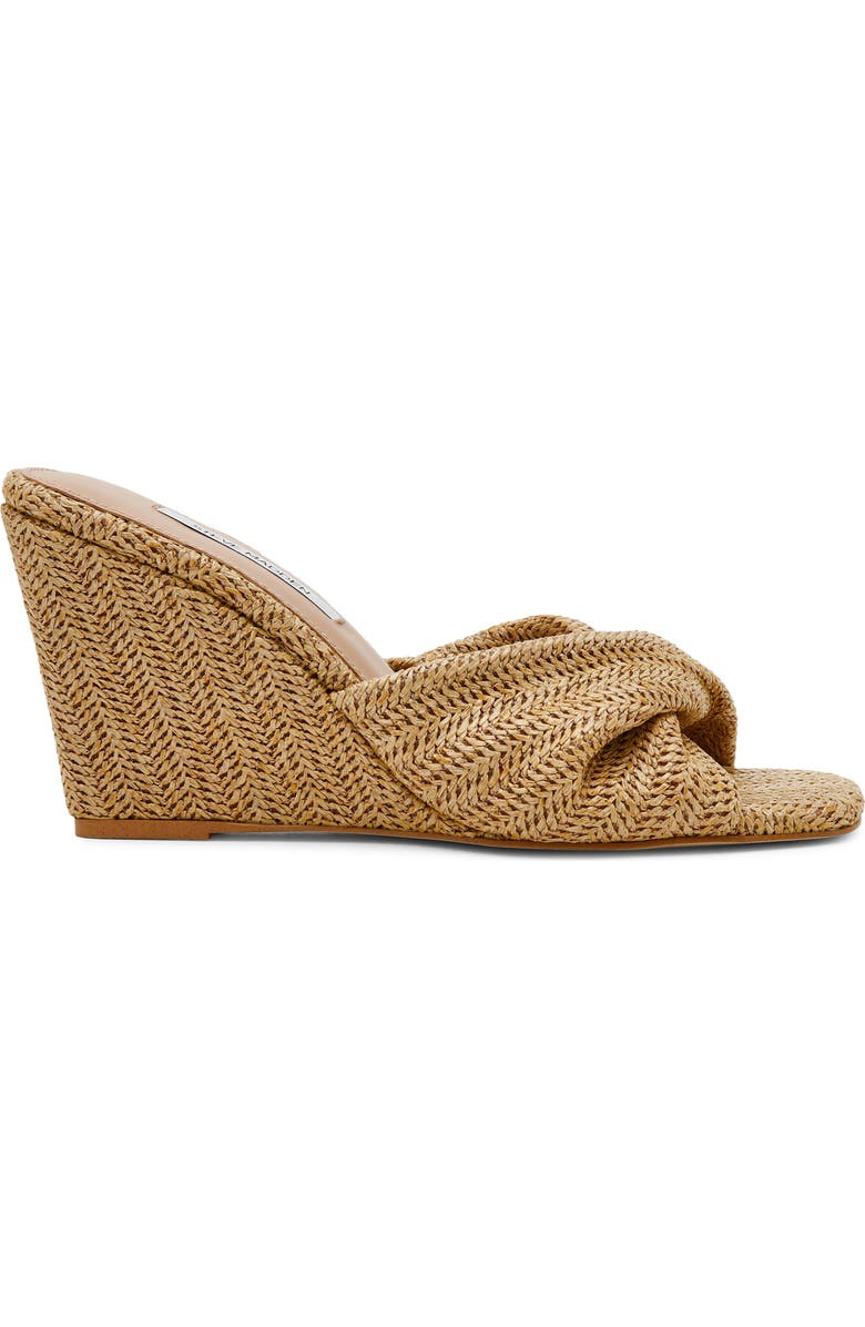 Steve Madden Laelia Wedge Slide Sandal, Alternate, color, Natural Raffia