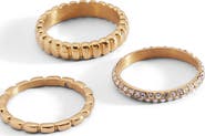 Alex and Ani Multi Textured Stacking Ring Set of 3