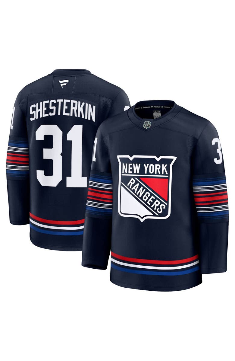 FANATICS Men's Fanatics Igor Shesterkin Navy New York Rangers Alternate Premium Jersey, Main, color,