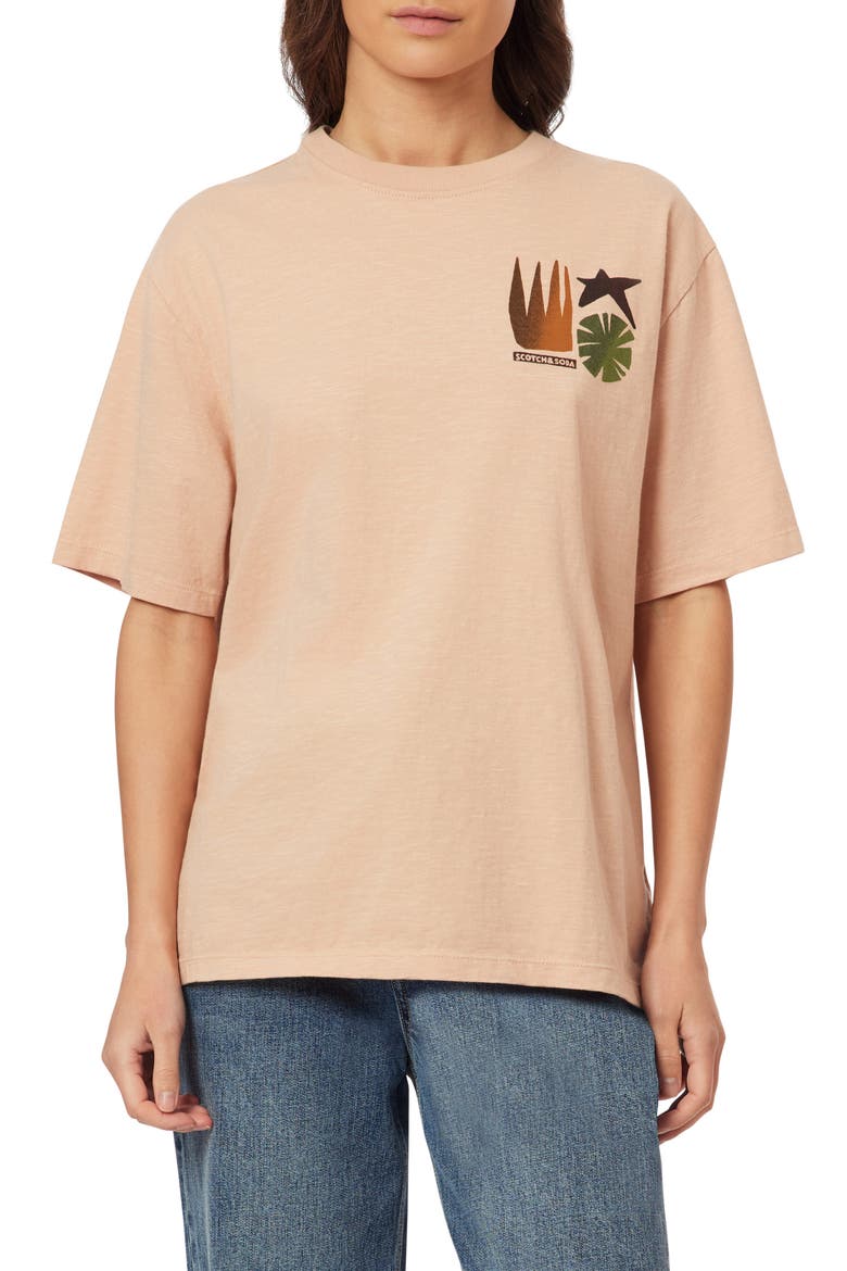 Modern Cotton Graphic T-Shirt, Main, color, ROSE DUST