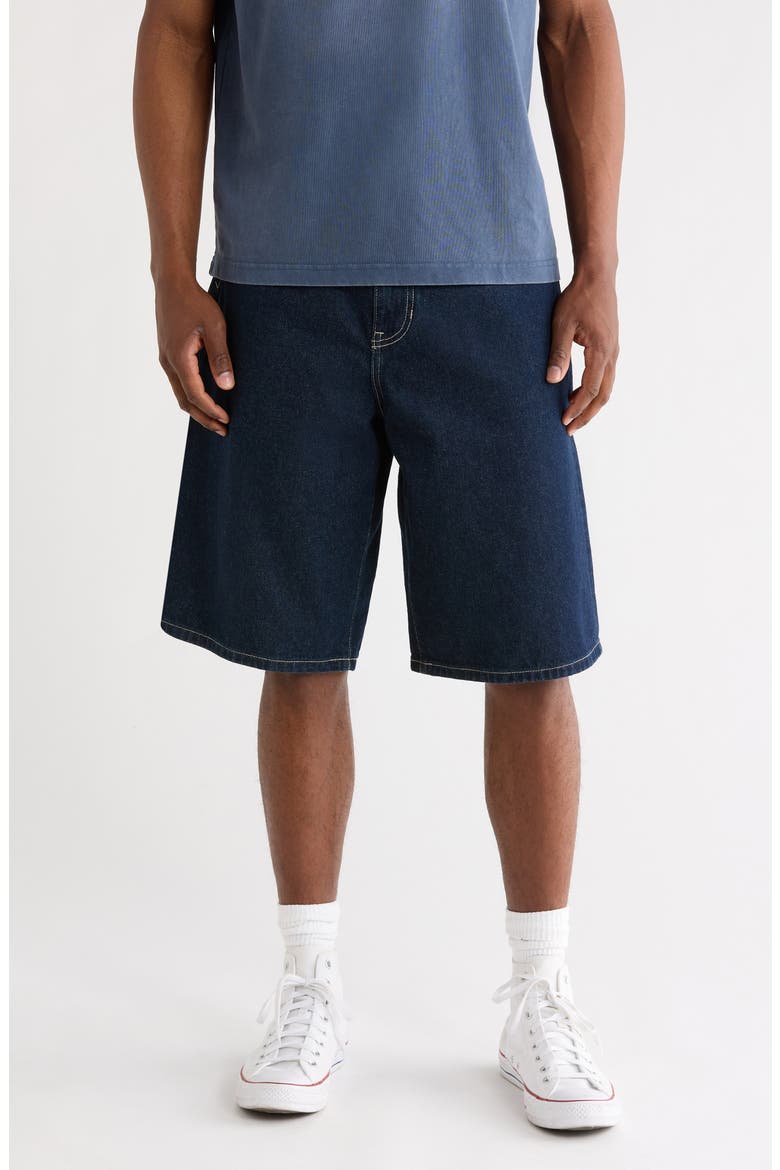 Kashton Extreme Baggy Denim Shorts, Main, color, DARK INDIGO