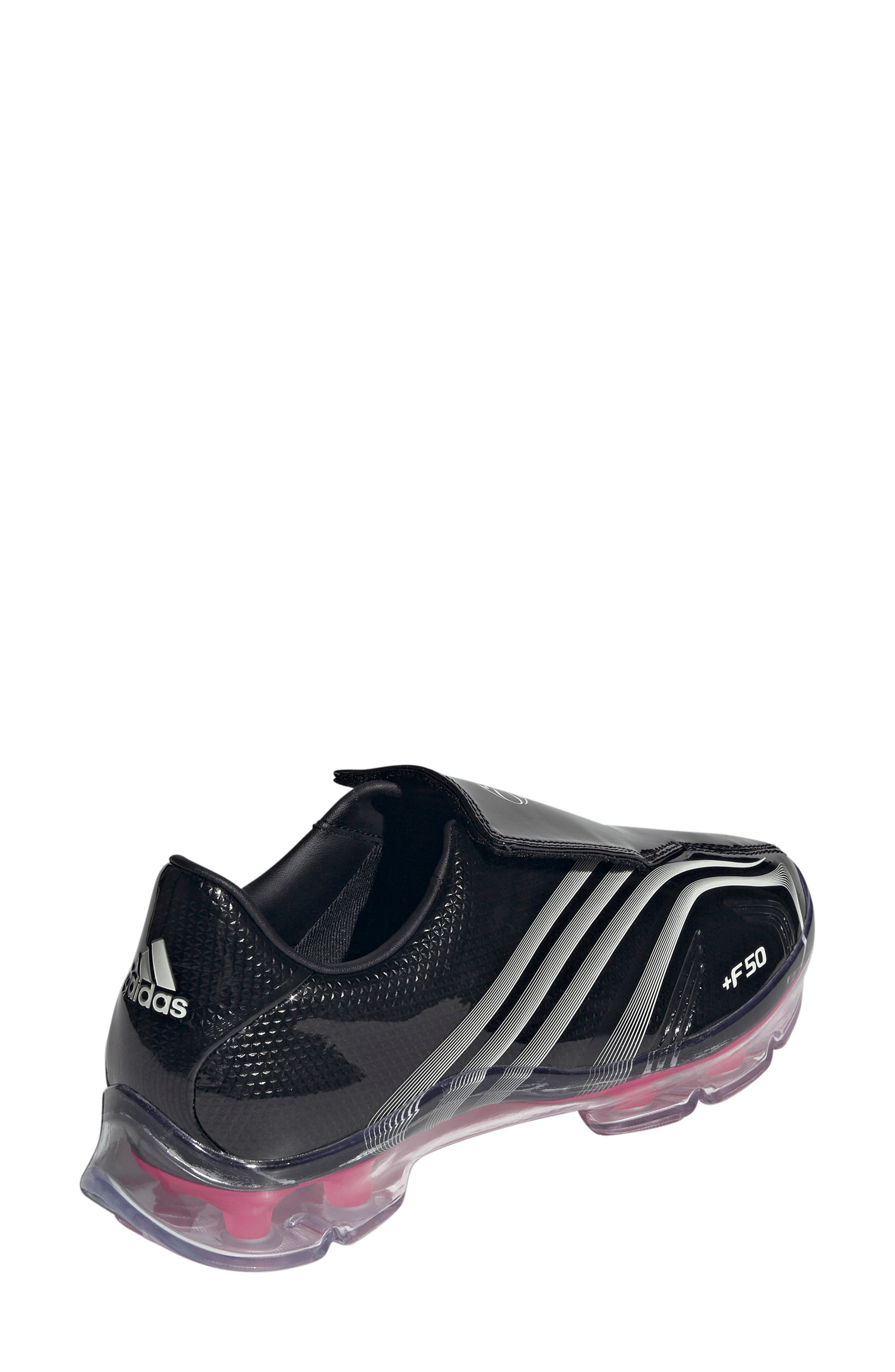 F50 Adiframe Sneaker, Alternate, color, BLACK/ZERO MET/LUCID PINK
