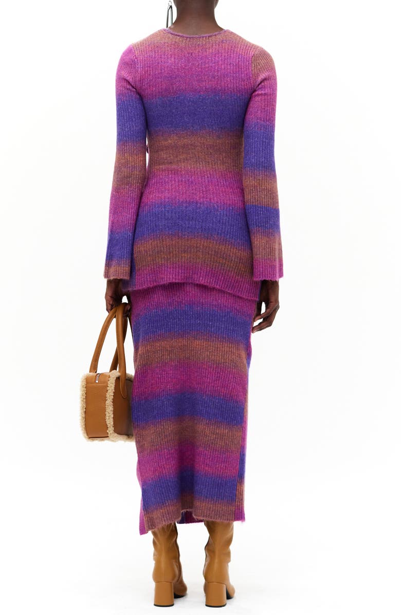Simon Miller Jawa Ombré Stripe Sweater Skirt, Alternate, color,