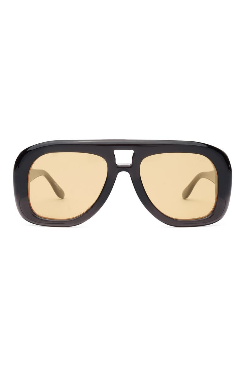 Pusha 55mm Shield Sunglasses, Main, color, MUSTARD