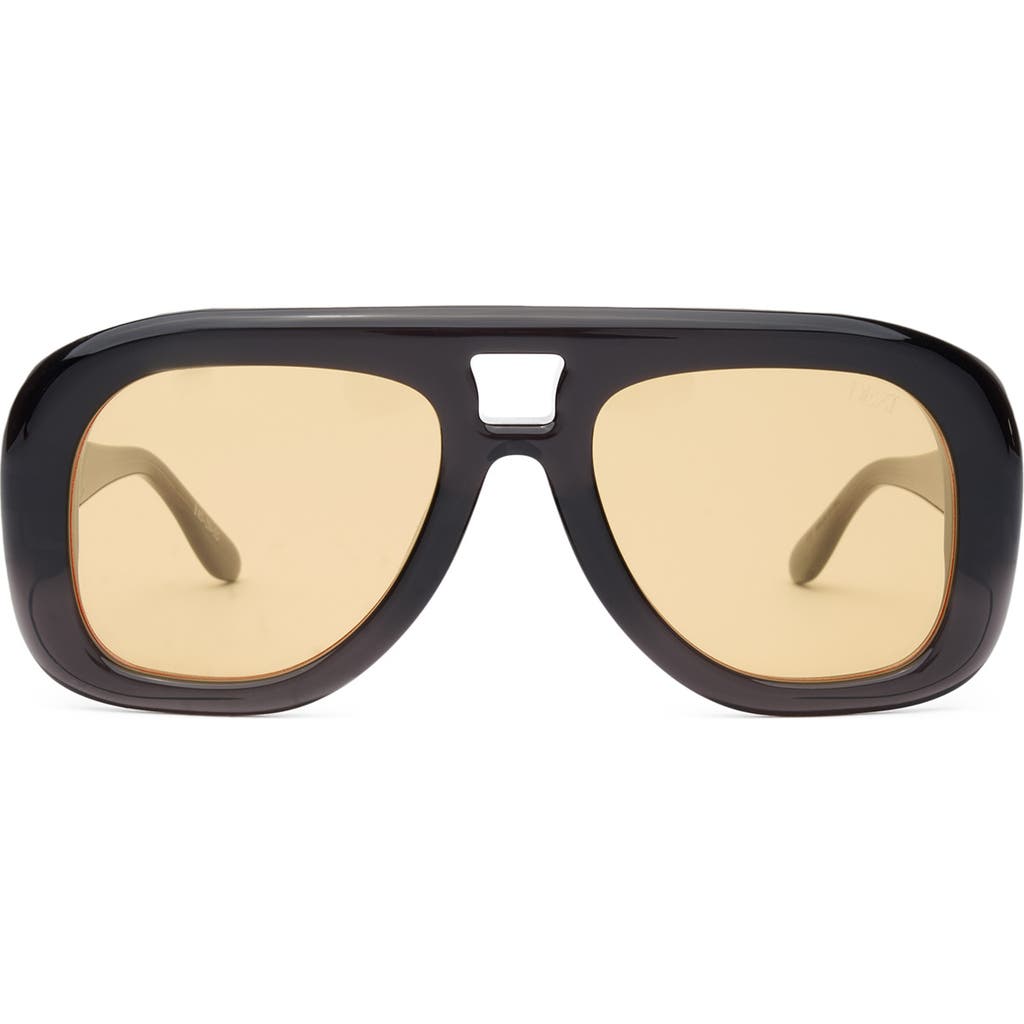 Dezi Pusha 55mm Shield Sunglasses In Black