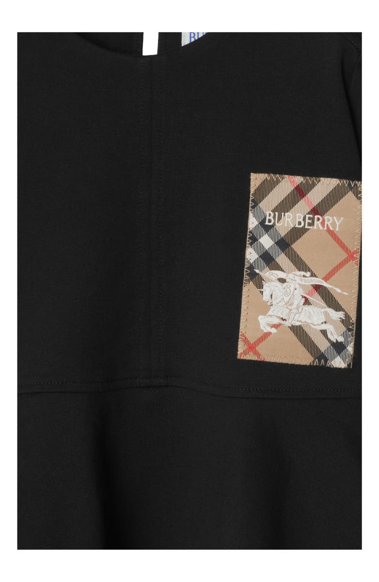 Burberry Check Label Cotton Dress, Alternate, color, 