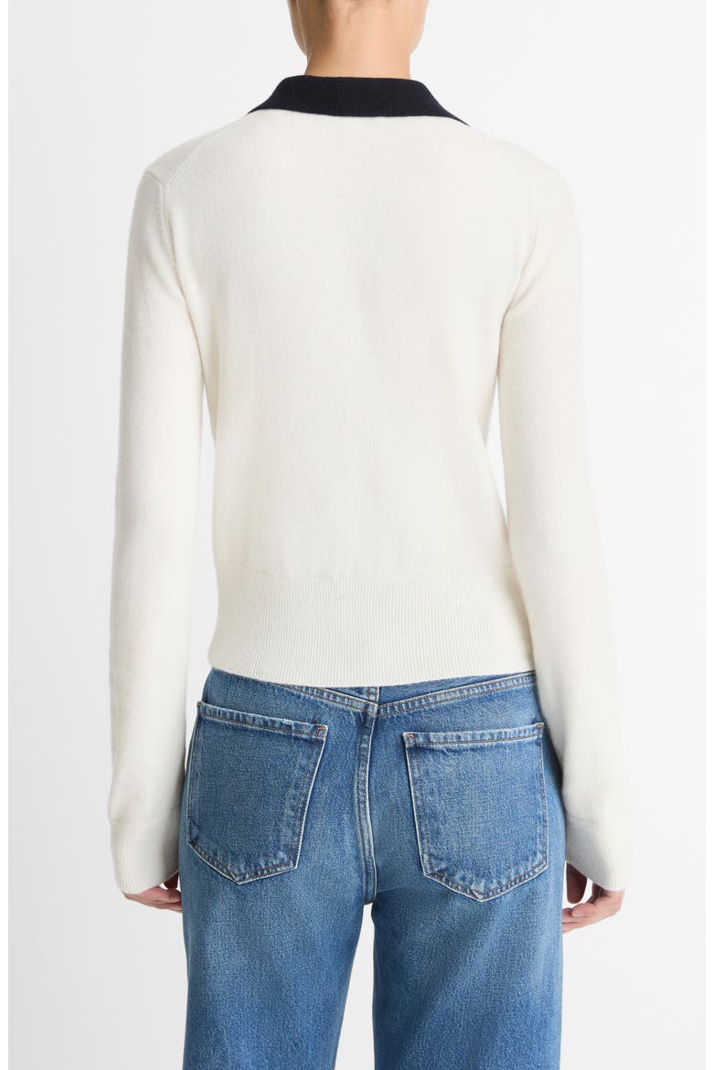 Wool & Cashmere Blend Cardigan, Alternate, color, OFF WHITE/ COASTAL