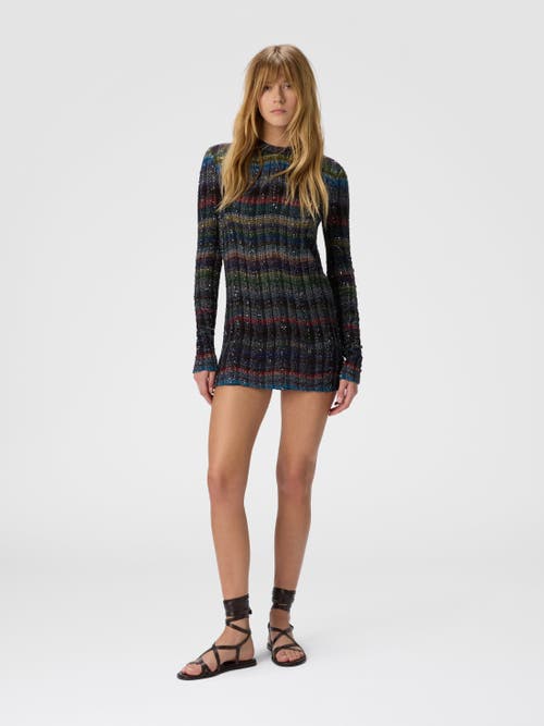 Missoni Crew Neck Sweater With Wave Pattern In Multi