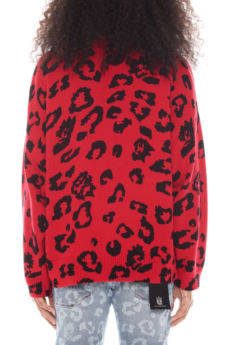 Cult of Individuality Animal Print Sweater, Alternate, color, Cheetah