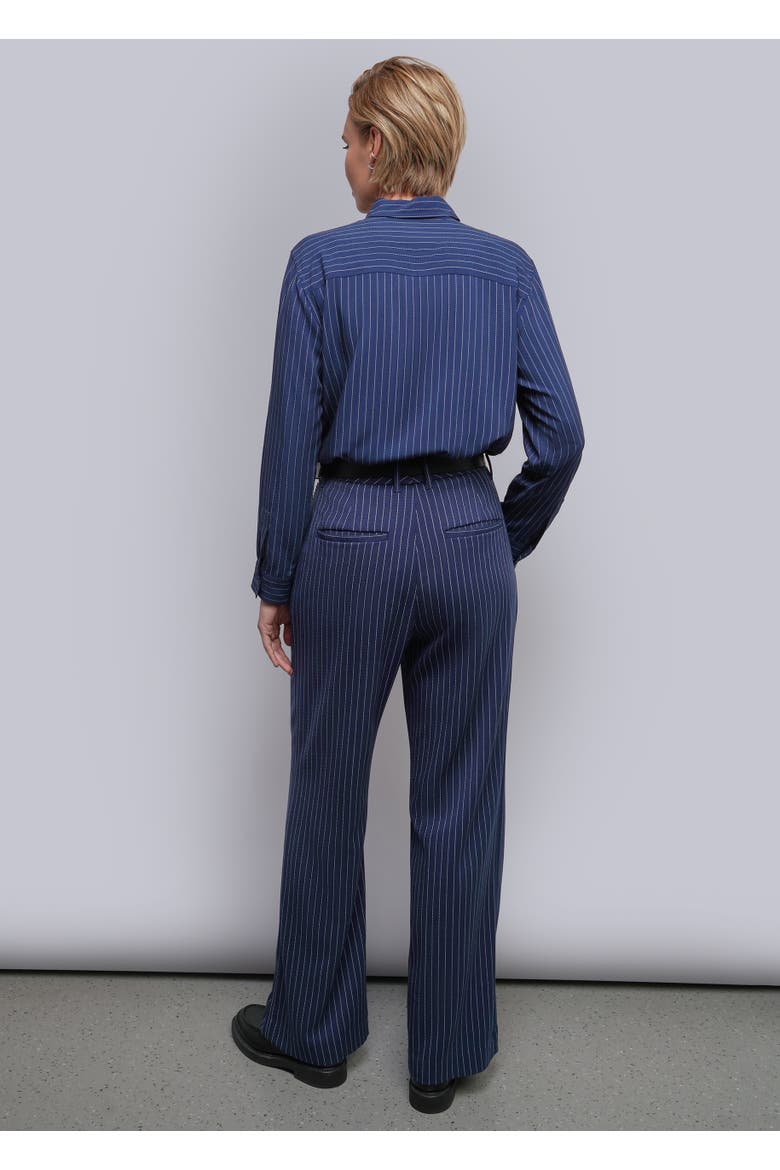 The Empower Long Sleeve Button Up, Alternate, color, PINSTRIPE NAVY/OAT
