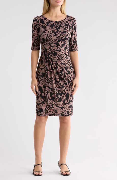 Mock Wrap Knit Dress
