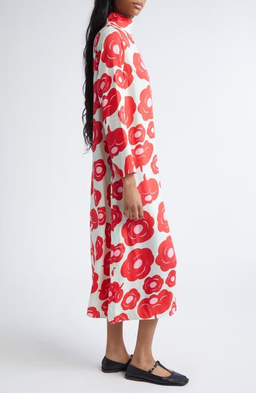 Marimekko Aikakausi Long Sleeve Midi Shift Dress In Multi