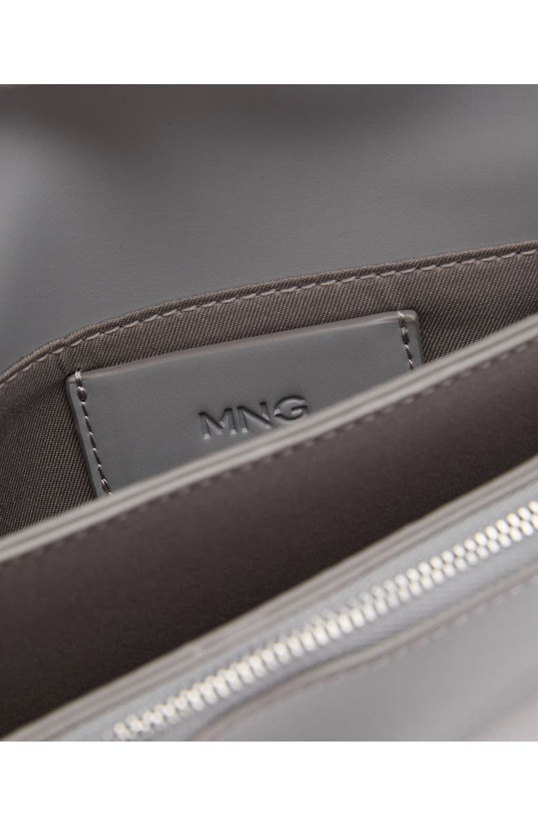 MANGO Faux Leather Crossbody Bag, Alternate, color, Blue