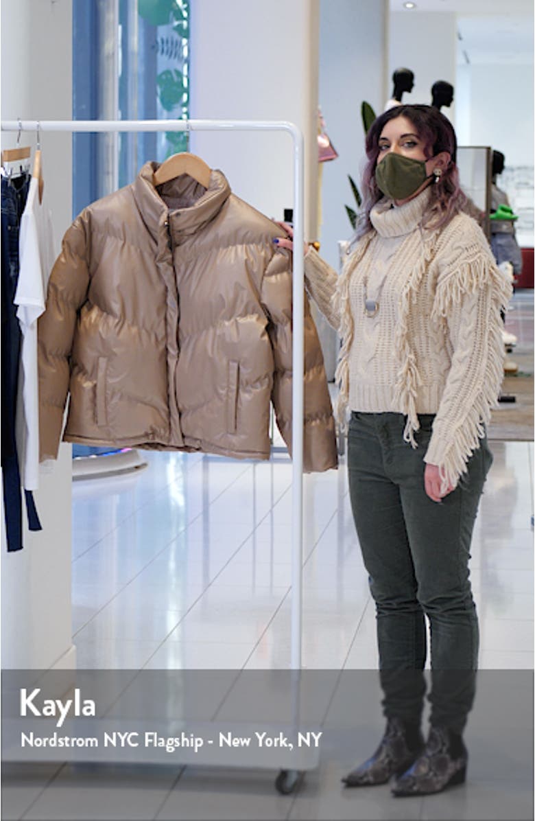 Downtown Faux Leather Puffer Jacket, sales video thumbnail