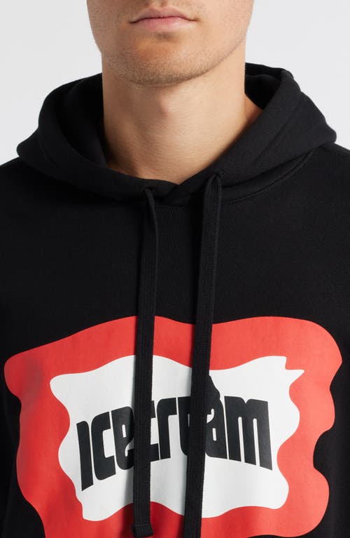 Icecream Play Graphic Hoodie In Black