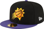 New Era Men's New Era Black/Purple Phoenix Suns 2-Tone 59FIFTY Fitted Hat