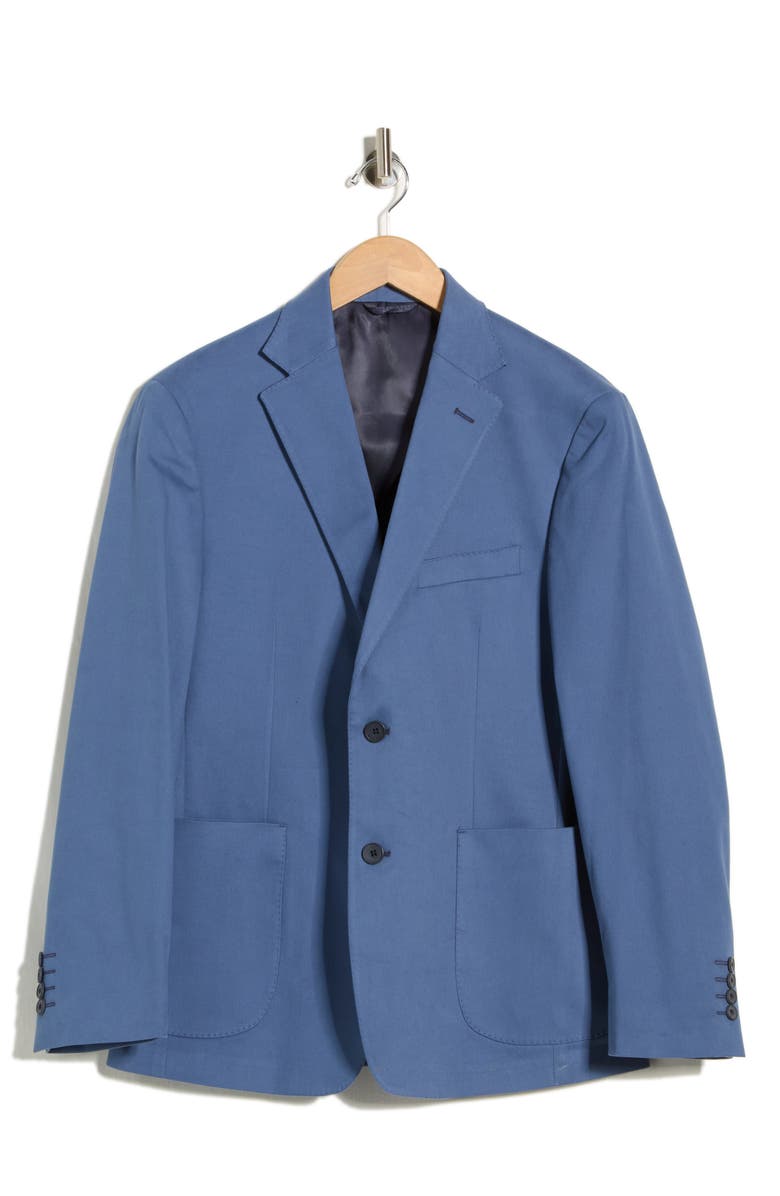 JB Britches Two-Button Stretch Cotton Sport Coat, Main, color, Blue