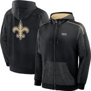 FANATICS Men's Fanatics Black New Orleans Saints Checkdown Pass Full-Zip Hoodie