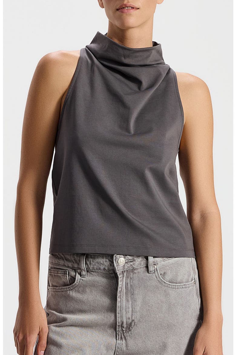 Yam High-Neck Sleeveless Top, Main, color, Grey