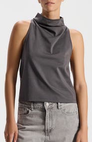 Ronen Chen Yam High-Neck Sleeveless Top