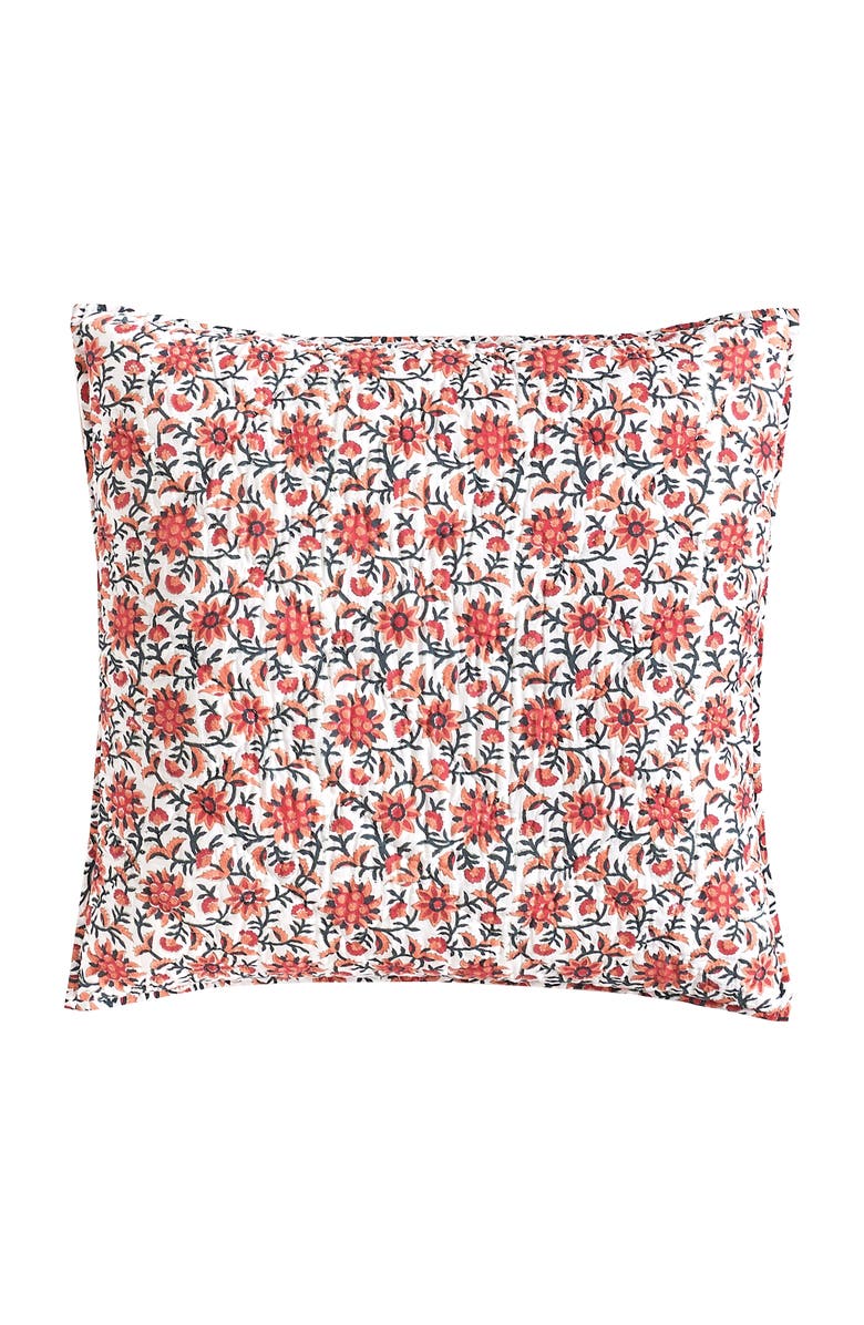 carol & frank 26" x 26" Colley Cotton Euro Pillow Sham, Main, color, Orange