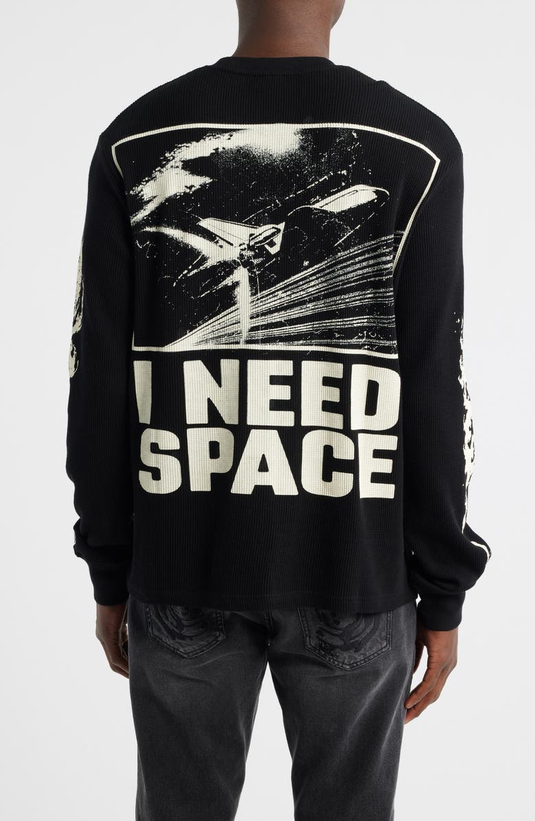 Billionaire Boys Club I Need Space Long Sleeve Cotton Knit Shirt, Alternate, color, Black