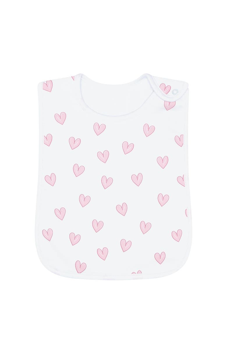 Nellapima Pink Heart Print Feeding Bib - Baby, Alternate, color, 