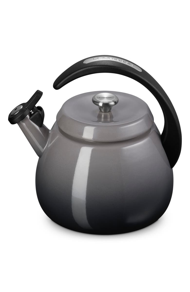 Le Creuset 2.2-Quart Enameled Stainless Steel Whistling Cloche Kettle, Alternate, color, Oyster