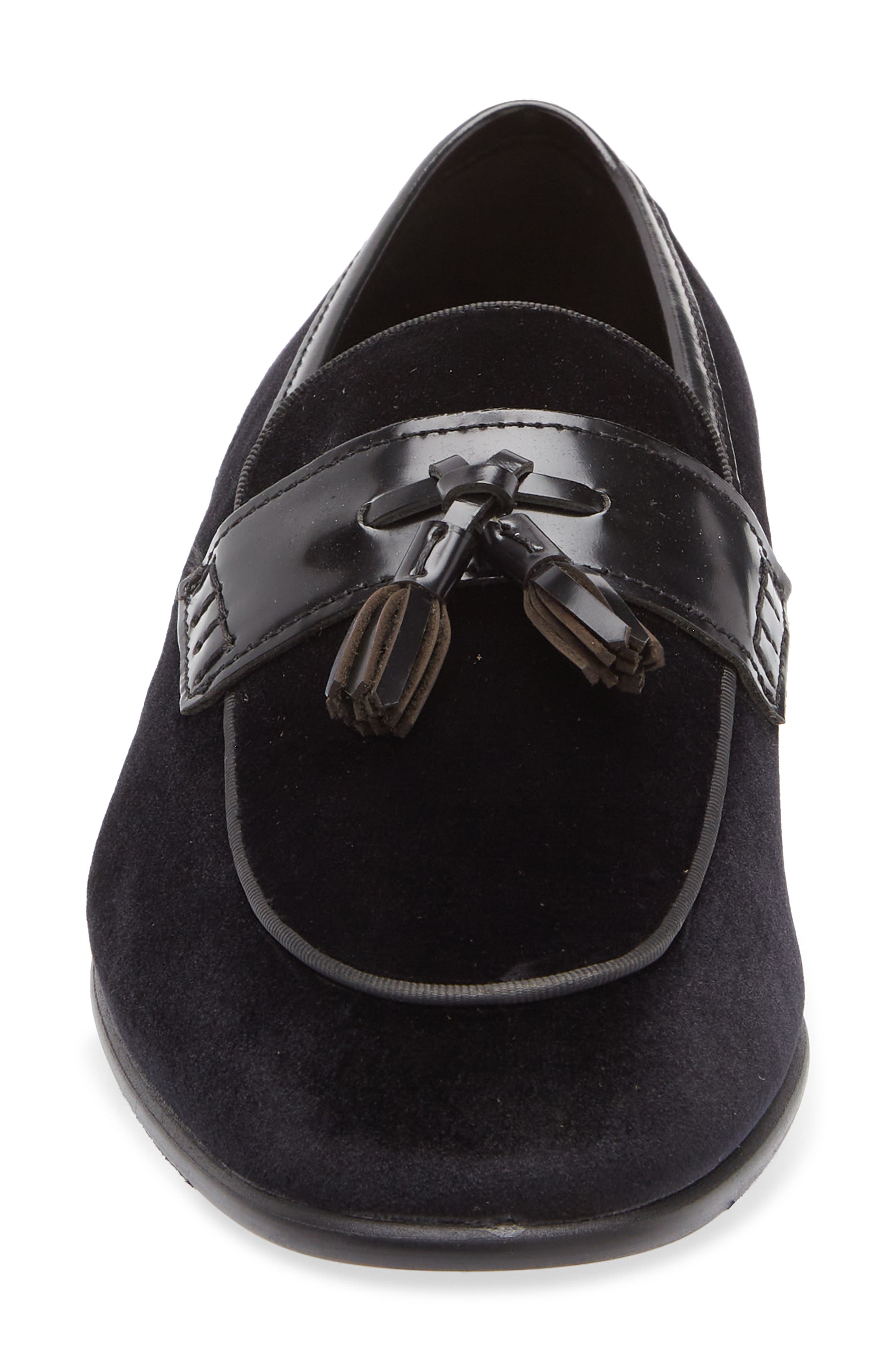 Steve Madden Salinas Tassel Loafer, Alternate, color, Black Velvet