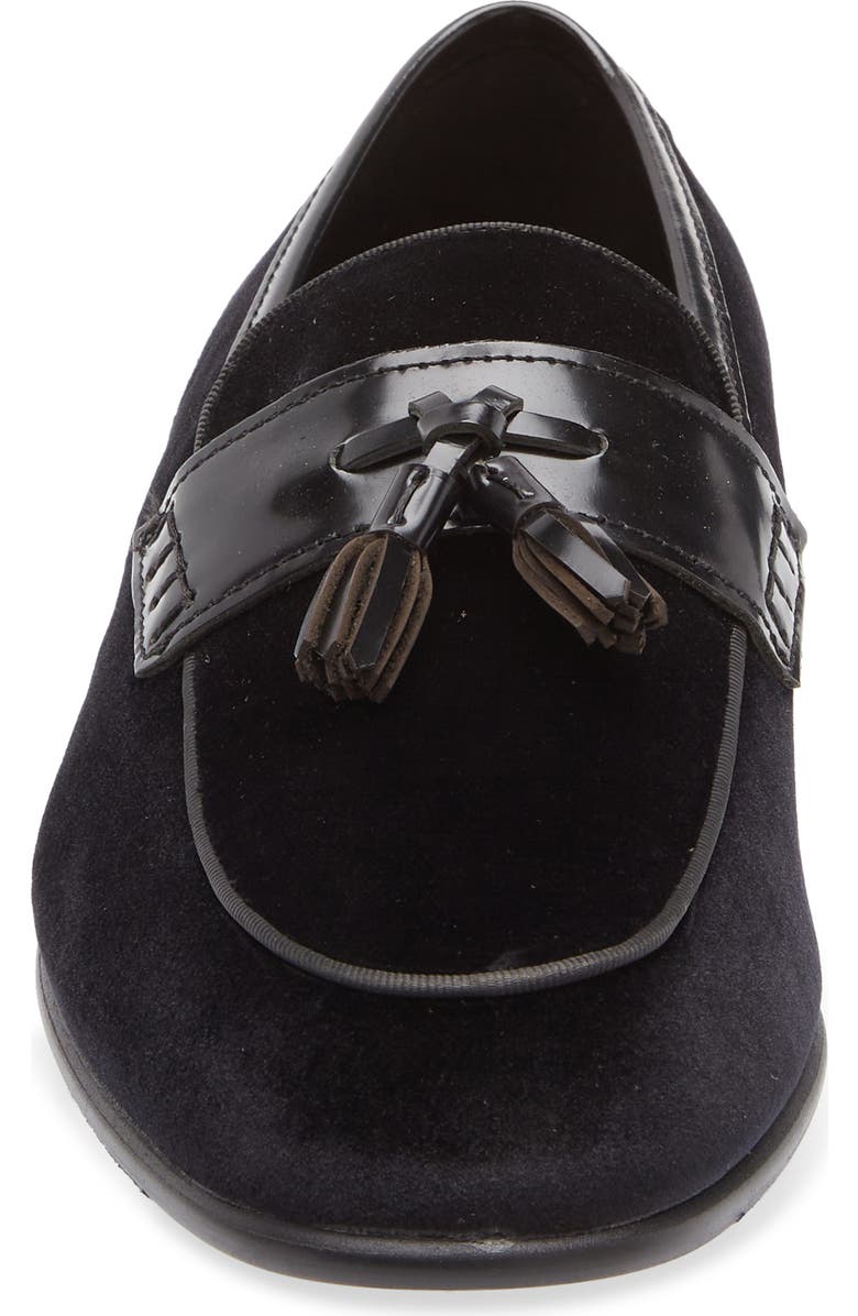 Steve Madden Salinas Tassel Loafer, Alternate, color, Black Velvet