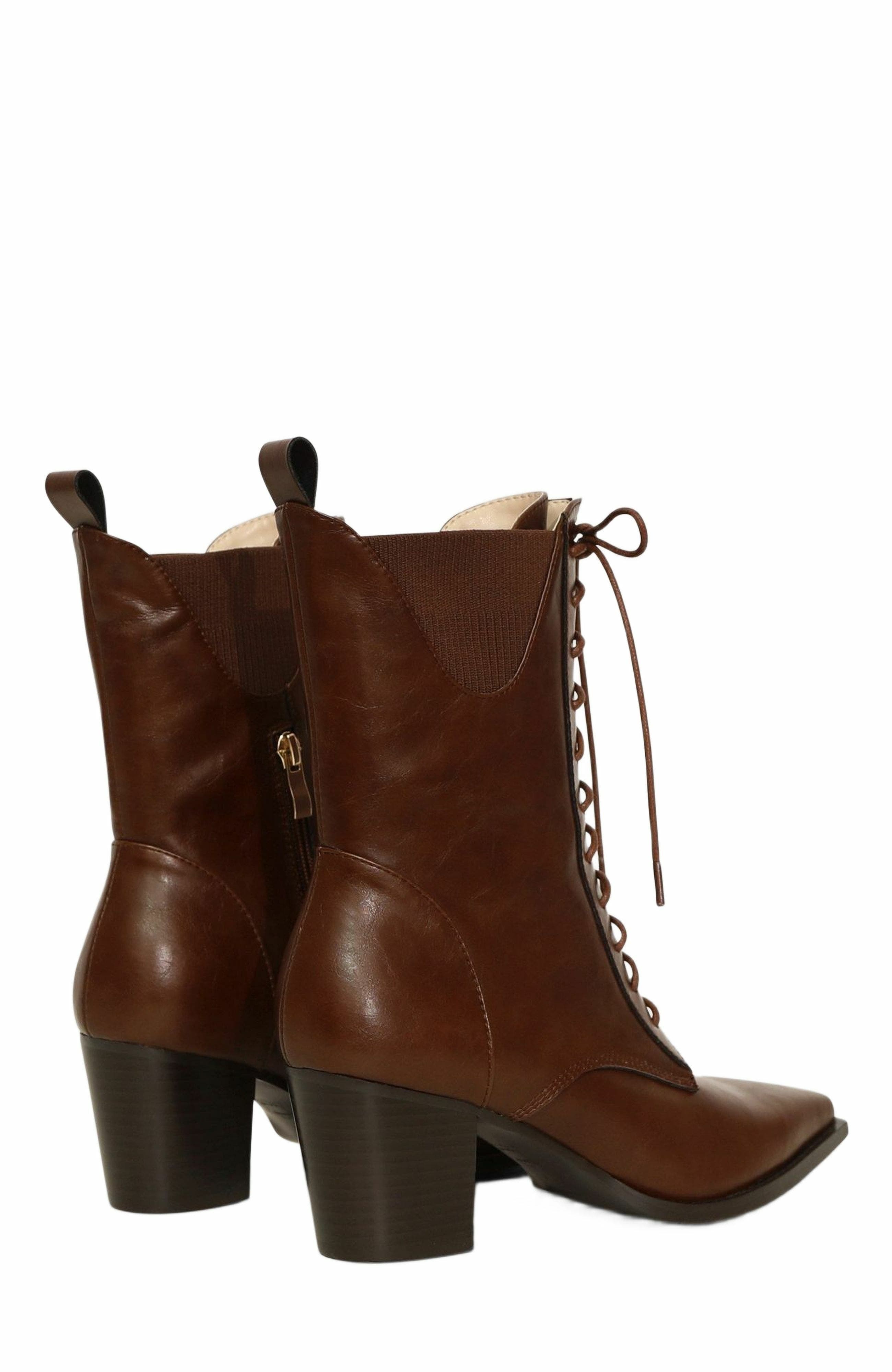 Jumping Ship Laced Boot, Alternate, color, Chocolate