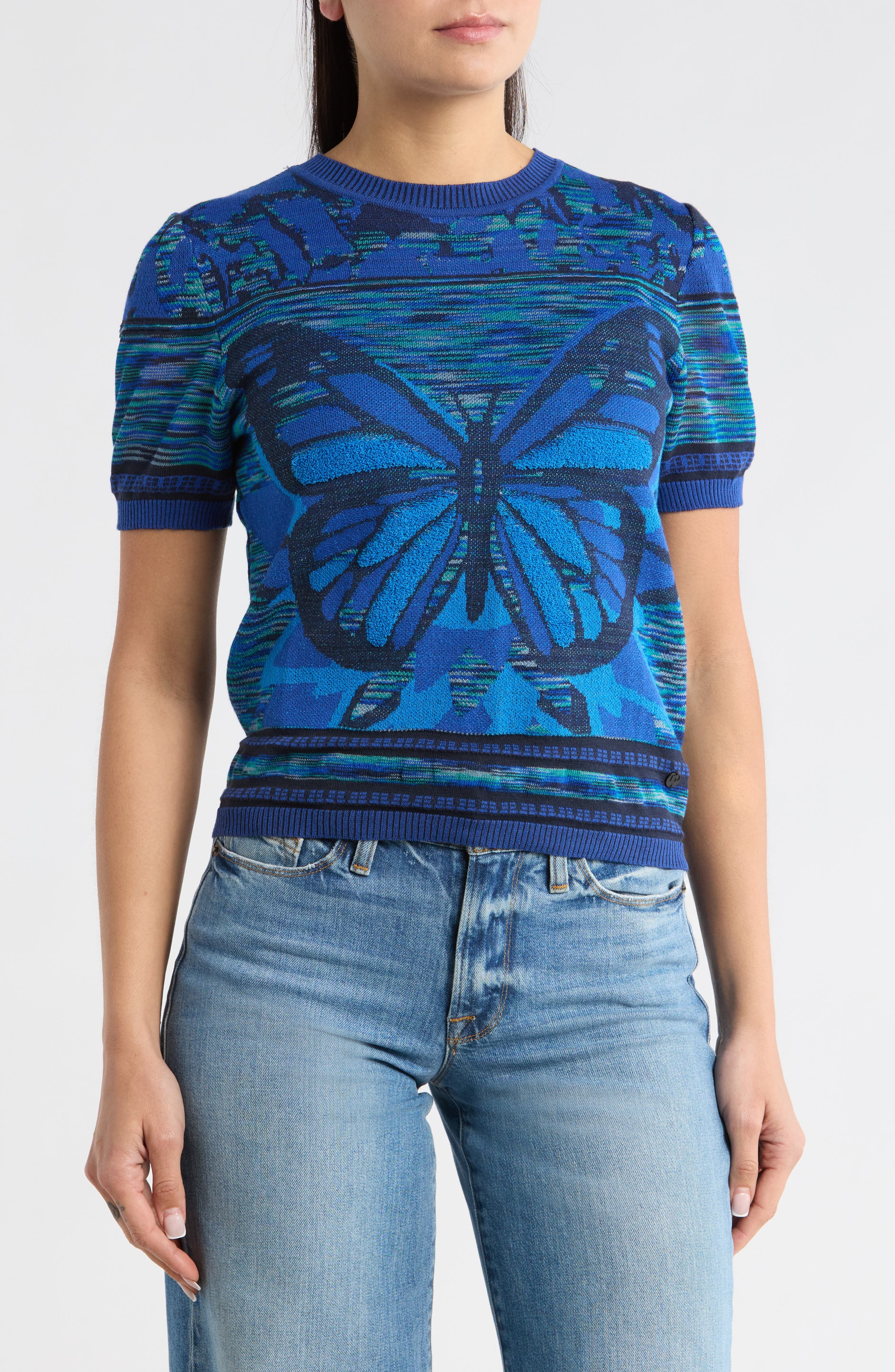 Desigual Butterfly Short Sleeve Sweater