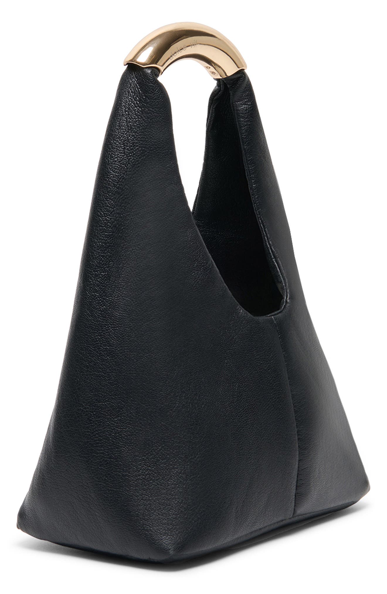 Evelisse Faux Leather Hobo Bag, Alternate, color, BLACK