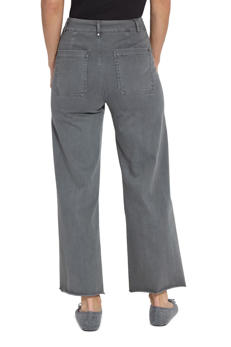 'Lyssentials Erin High Waist Ankle Wide Leg Denim Jeans, Alternate, color, ANTIQUE WASH CHARCOA