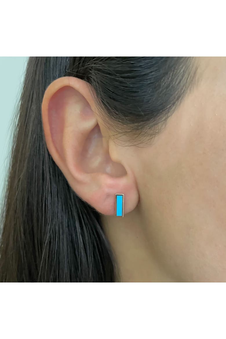 Turquoise Bar Stud Earrings, Alternate, color, Turquoise