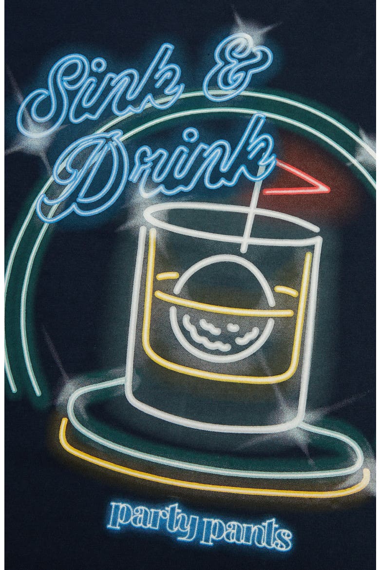 Sink n Drink Graphic T-shirt, Alternate, color, NAVY BLUE