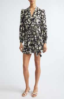 Antonette Floral Print Long Sleeve Minidress