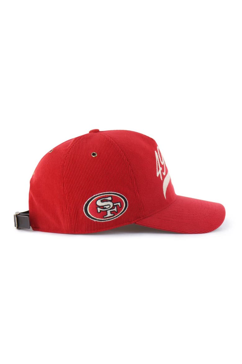 Men's '47  Scarlet San Francisco 49ers Golden Age Corduroy Hitch Adjustable Hat, Alternate, color, Scarlet