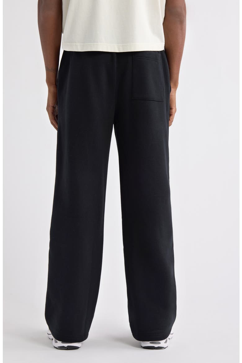 Straight Leg Fleece Sweatpants, Alternate, color, BLACK