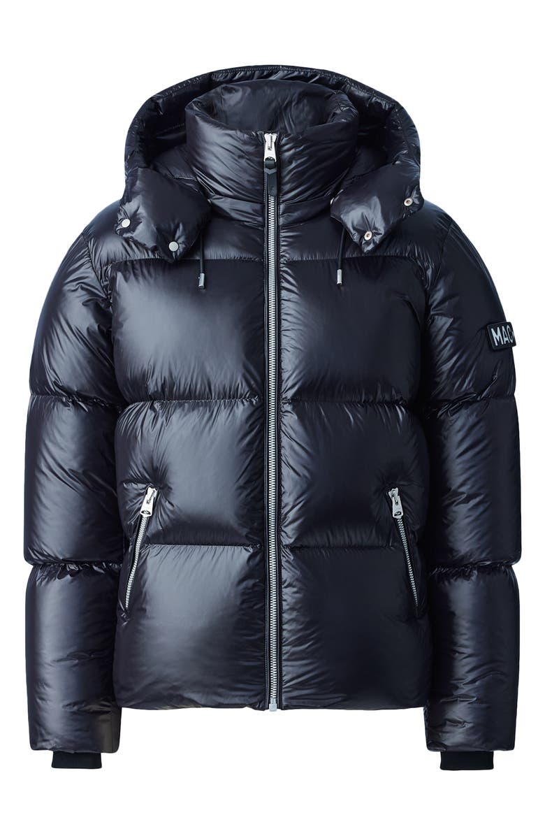 Mackage Kent Water Repellent Down Puffer Jacket, Alternate, color, Black