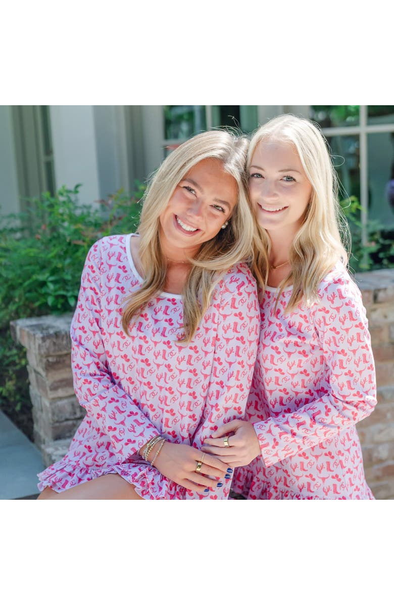 Lila and Hayes Kathryn Women's Pajama Short Set, Alternate, color, Wild West Pink